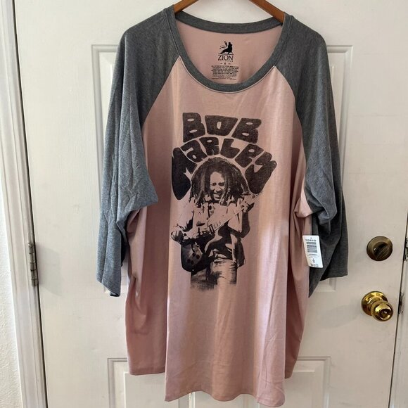 Torrid Woman's Plus-Size Bob Marley Reglan Baseball Festival Tee Shirt Sz 30 - Picture 1 of 9